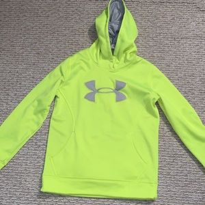neon under armour hoodie size youth medium